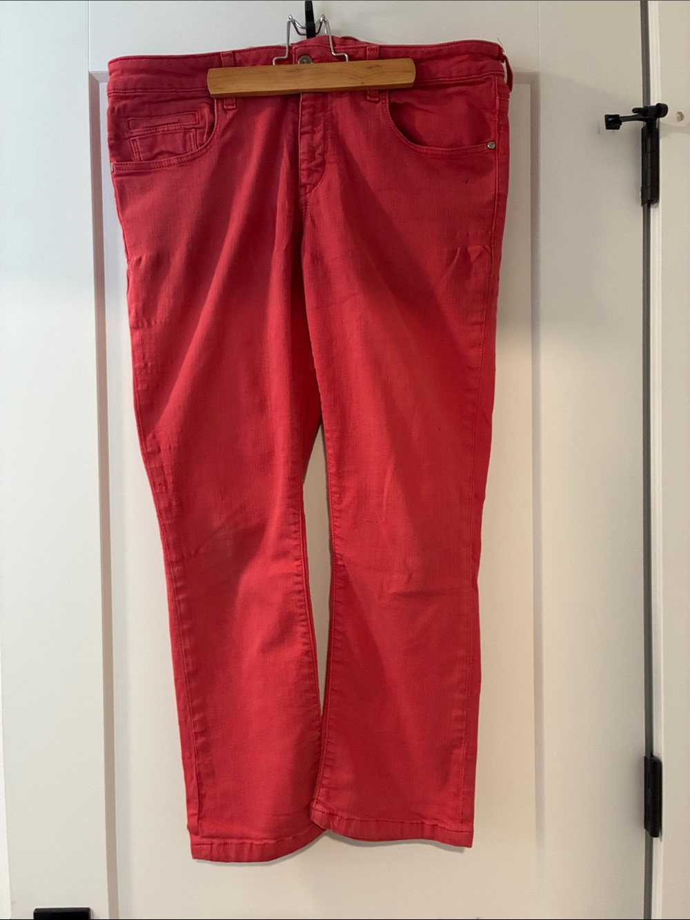 Pilcro and the Letterpress Red Straight-Leg Jeans